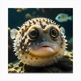 Masked Puffer Fish 3 Canvas Print