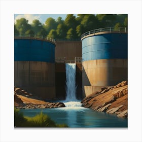 Dams And Waterfalls Canvas Print