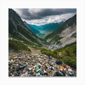 Garbage In The Mountains 2 Canvas Print