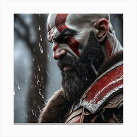 Kratos God of War Portrait Canvas Print