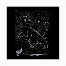 Cat Constellation Square Canvas Print