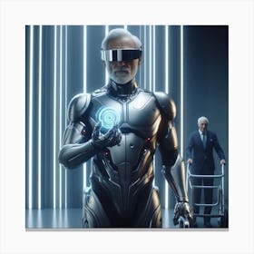 Man In A Futuristic Suit Canvas Print