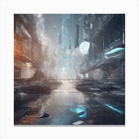 Futuristic City 18 Canvas Print