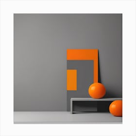 Orange Spheres Canvas Print