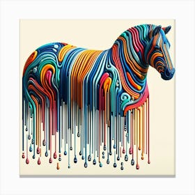 Colorful Zebra Canvas Print