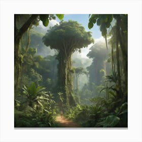 Jungle paintings art print Canvas Print