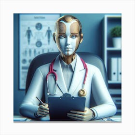 Doctor With Clipboard Canvas Print