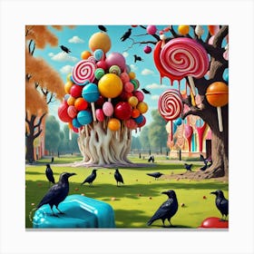 Lollipop Tree Canvas Print