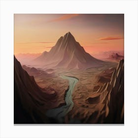 Landscape At Sunset Canvas Print