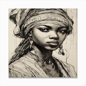 African Woman Canvas Print