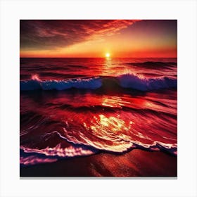 Sunset In The Ocean 11 Canvas Print