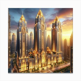 Dubai Skyline 1 Canvas Print