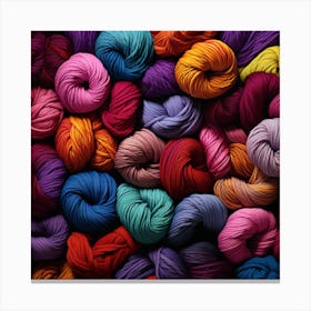 Colorful Yarn Background 6 Canvas Print