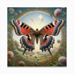 Butterfly In The Garden 3 Canvas Print