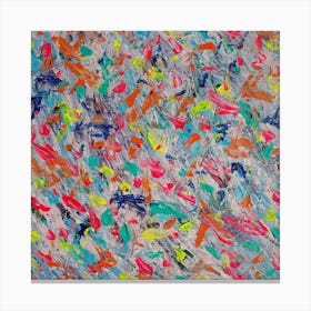 Abstract Brushstrokes Painting Canvas Print