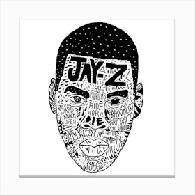 Jay Z Square Canvas Print