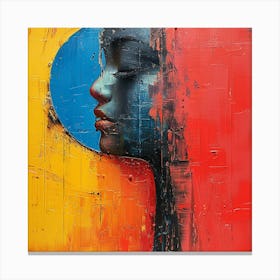 Woman'S Blue Face - colorful cubism, cubism, cubist art,    abstract art, abstract painting  city wall art, colorful wall art, home decor, minimal art, modern wall art, wall art, wall decoration, wall print colourful wall art, decor wall art, digital art, digital art download, interior wall art, downloadable art, eclectic wall, fantasy wall art, home decoration, home decor wall, printable art, printable wall art, wall art prints, artistic expression, contemporary, modern art print, Canvas Print