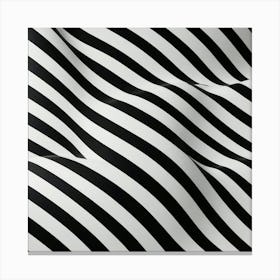 Abstract Black And White Stripes Canvas Print