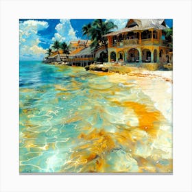 Bora Bora Water - Tropical Ocean Canvas Print