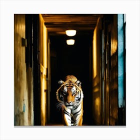 Tiger In The Dark Canvas Print