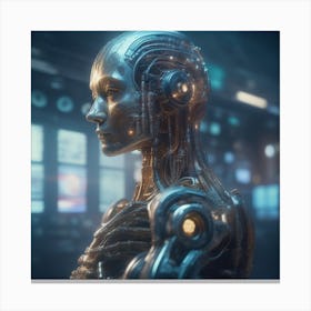 Cyborg Woman 98 Canvas Print