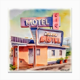 FM-67 DESERT MOTEL 1 Canvas Print