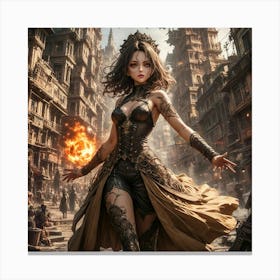 Sexy Gorgeous Witch cleavage #7 Canvas Print