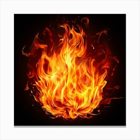 Vector Flames Heat Blaze Inferno Fiery Burning Ignite Combustion Ember Bonfire Passion I (3) Canvas Print
