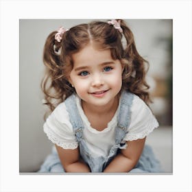 Portrait Of A Little Girl Canvas Print