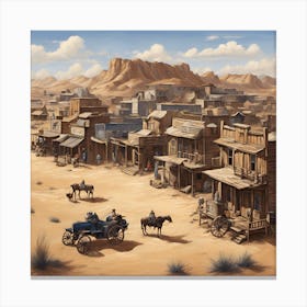 Western Town Canvas Print