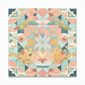 Abstract Floral Pattern Canvas Print