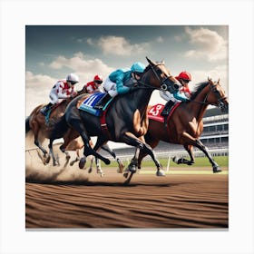 Horse Race 23 Canvas Print
