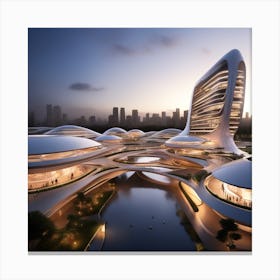 Futuristic City 299 Canvas Print