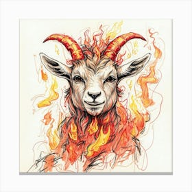 Goat Of Fire 21 Canvas Print