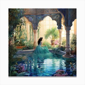 Princess In A Moroccan Garden Canvas Print