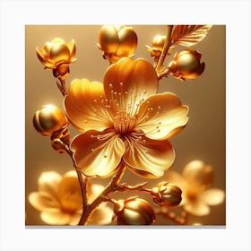 Golden Blossoms Canvas Print