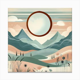 Landscape With A Moon Canvas Print