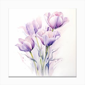 Tulip Serenade: Delicate Strokes Canvas Print