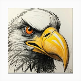 Eagle Drawing Canvas Print