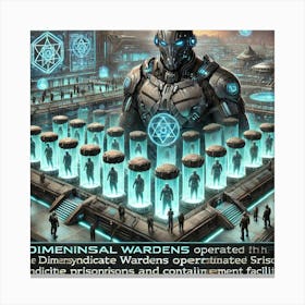 A Depiction Of Dimensional Wardens Operating Syndi Canvas Print