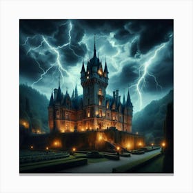 Castle In The Storm 5 Canvas Print