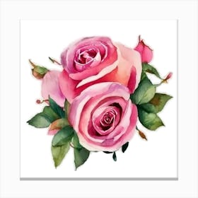 Pink Roses Canvas Print