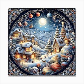 Christmas Village 1 Canvas Print