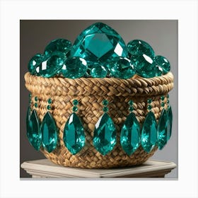 Emeralds Basket Canvas Print