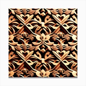 Carved Wood Pattern Canvas Print