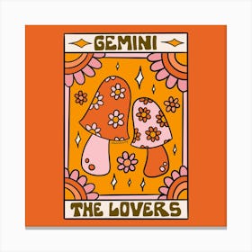 Gemini Tarot Card Canvas Print