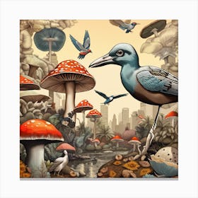 Bird In The Forest Canvas Print