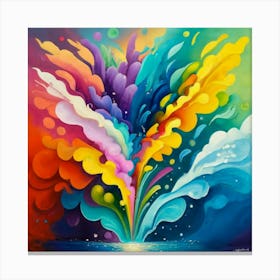 Colorful Splashes Canvas Print