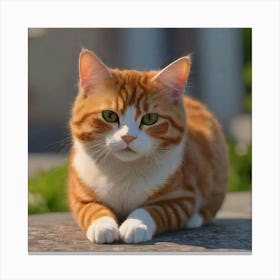 Orange Tabby Cat Canvas Print