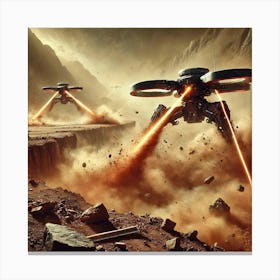 Terraforming Drones Clearing Landscape Canvas Print